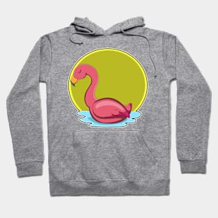 Flamingo in Water with Sun Hoodie